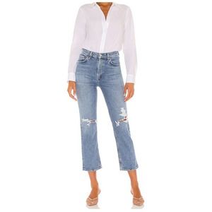 Agolde Blue Straight Leg Jeans